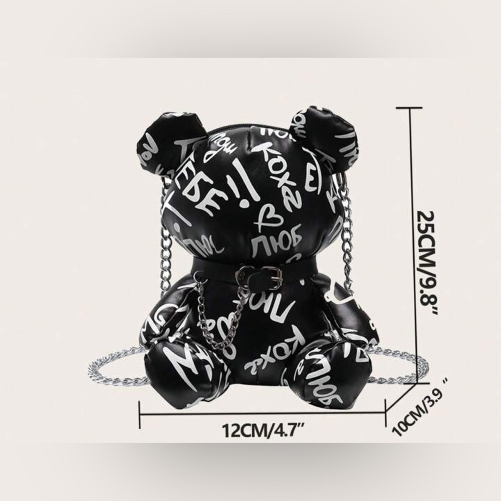 GRAFFITI TEDDY BEAR CROSSBODY - Picture 6 of 8